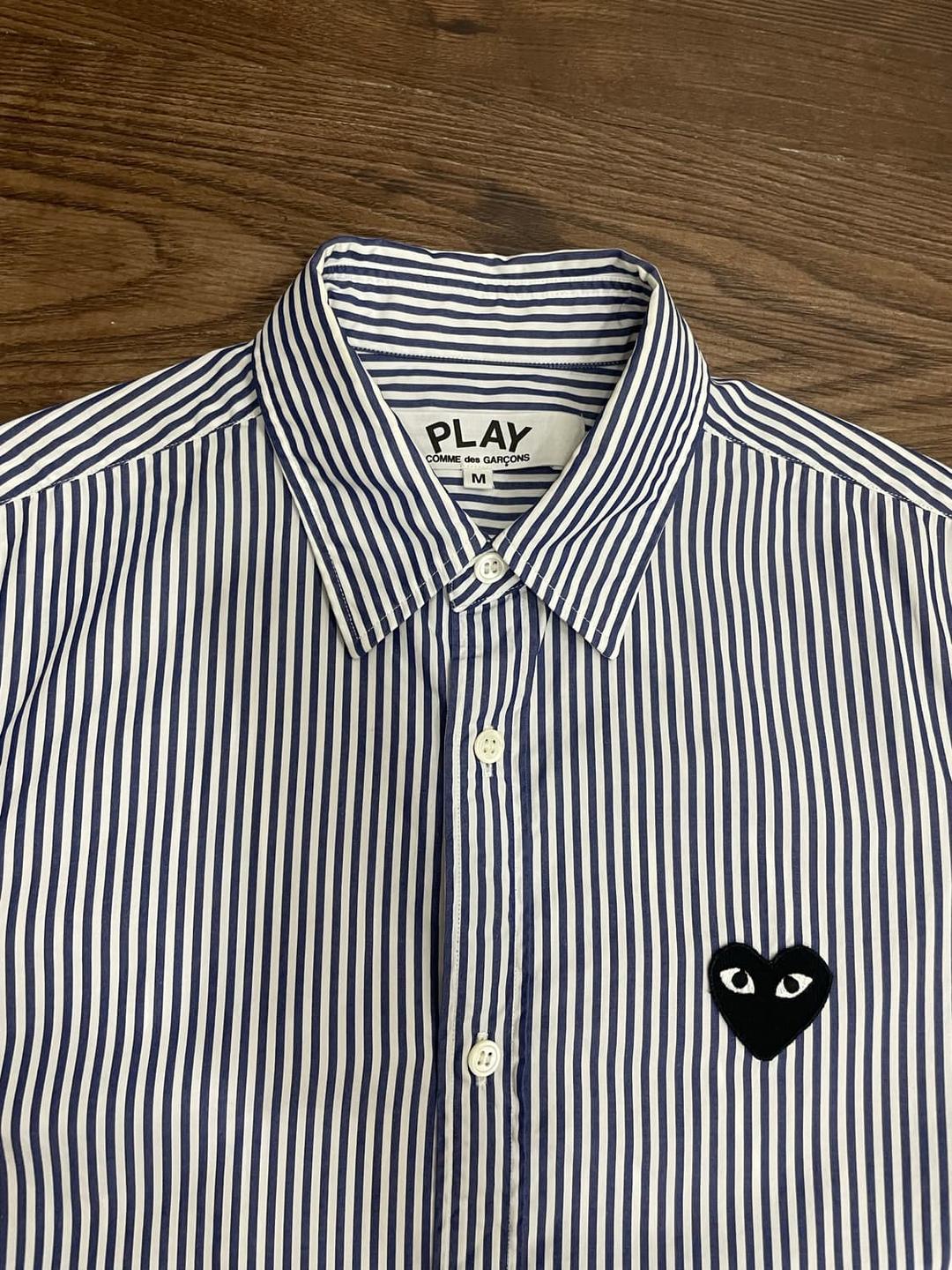 꼼데가르송 하트와펜 여성 스트라이프 셔츠 | 후루츠패밀리