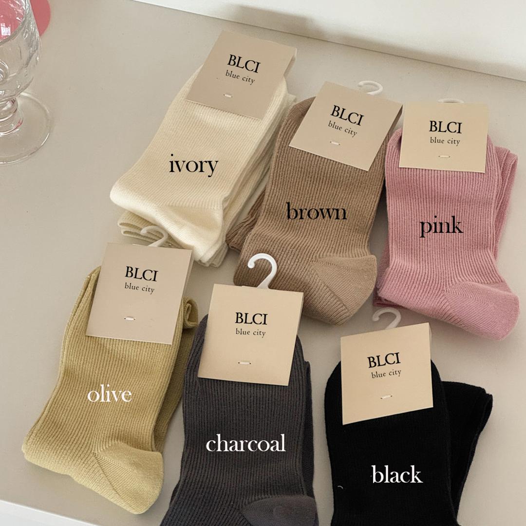 블루씨티 [단독/가을양말❤] 어텀 니트 시스루 주름 워머 롱 니삭스 양말 6color