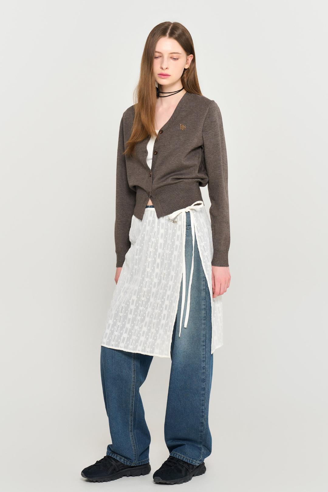 WOMAN GNRL 에센셜 가디건 [CHARCOAL]