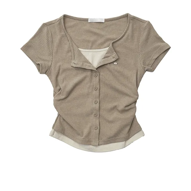[25 SS신상🍀] Shirring Two Tone Layered Short NT