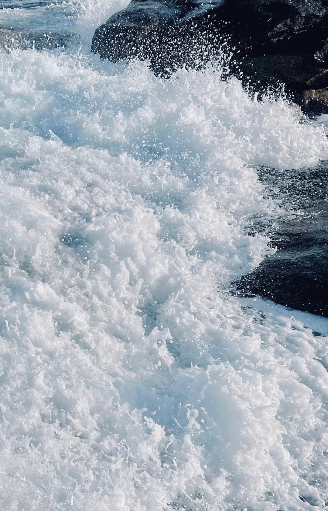 Cream Wave 생크림 파도 패브릭 쉬폰 포스터