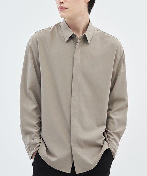 링클프리 세미오버핏 실키 셔츠_ZC2SH020_BE