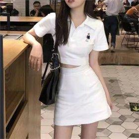 선하이틴 심플 카라 투피스 세트