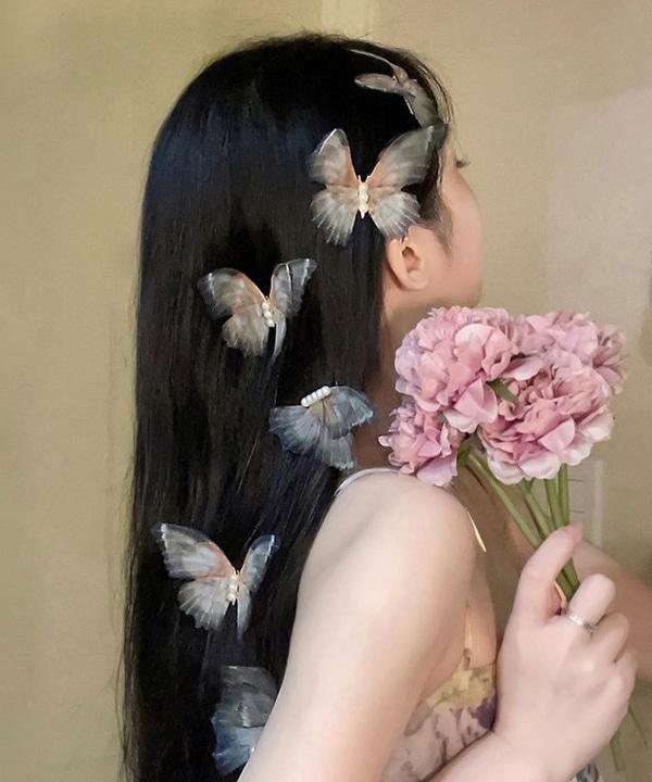 앤틱레트로 나비헤어핀