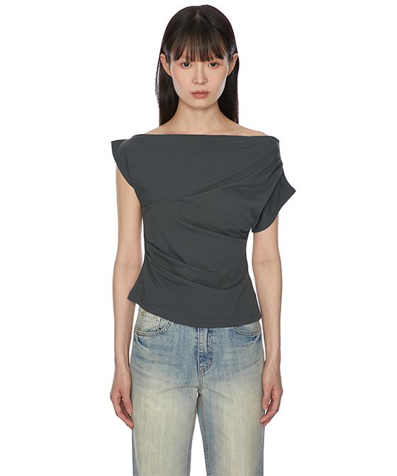 나나 셔링 티셔츠