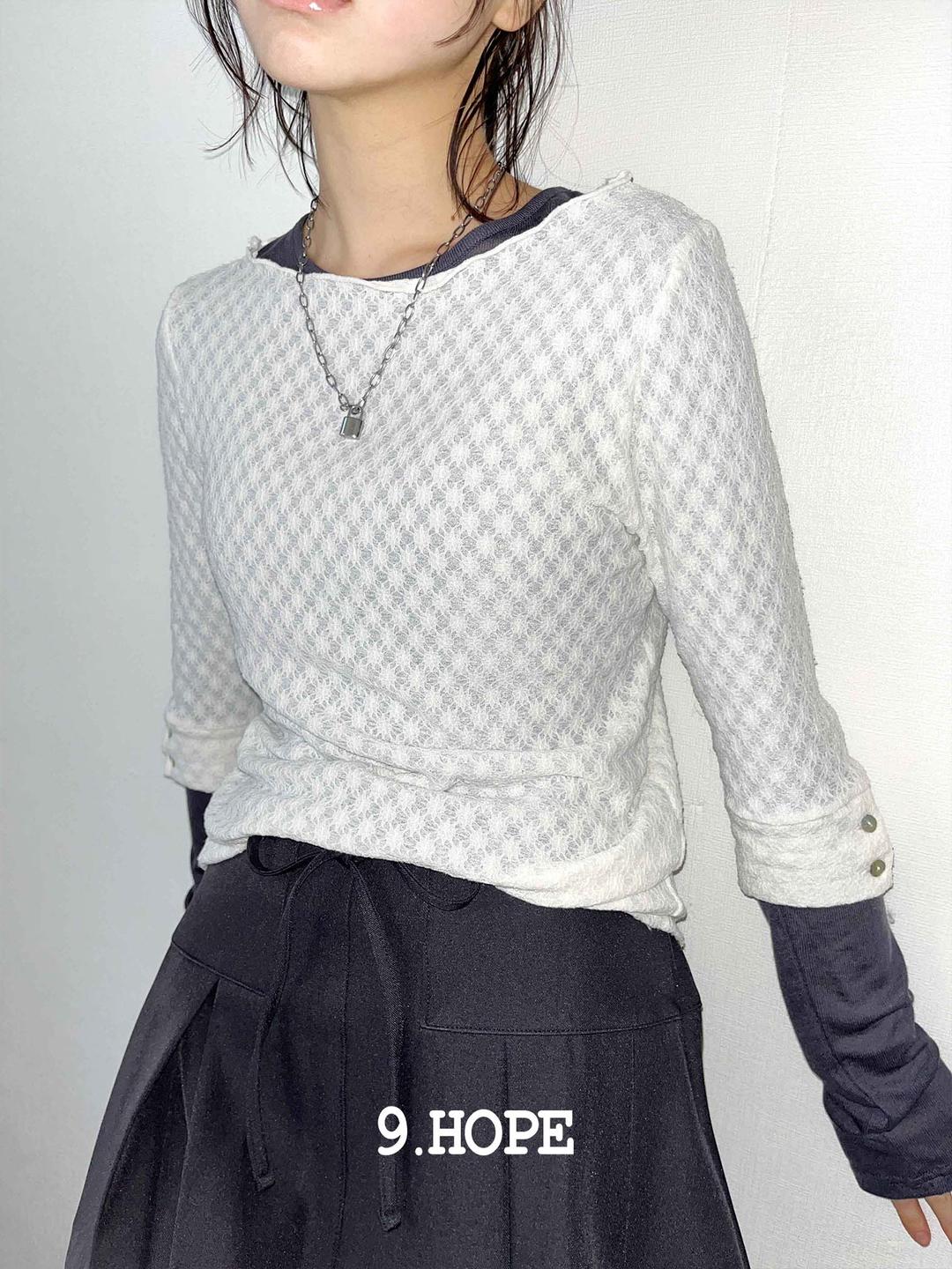 [9.hope] 7부 소공녀 lace T (ivory)