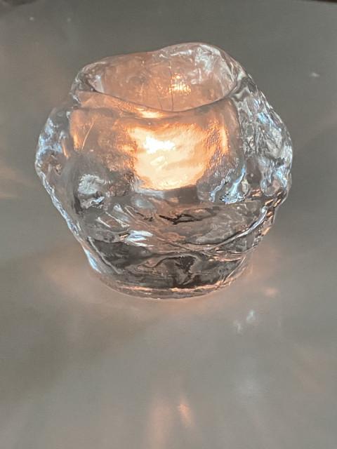 [vintage] 1970s 코스타보다 빈티지 스노우볼 캔들홀더 Kostaboda candle holder