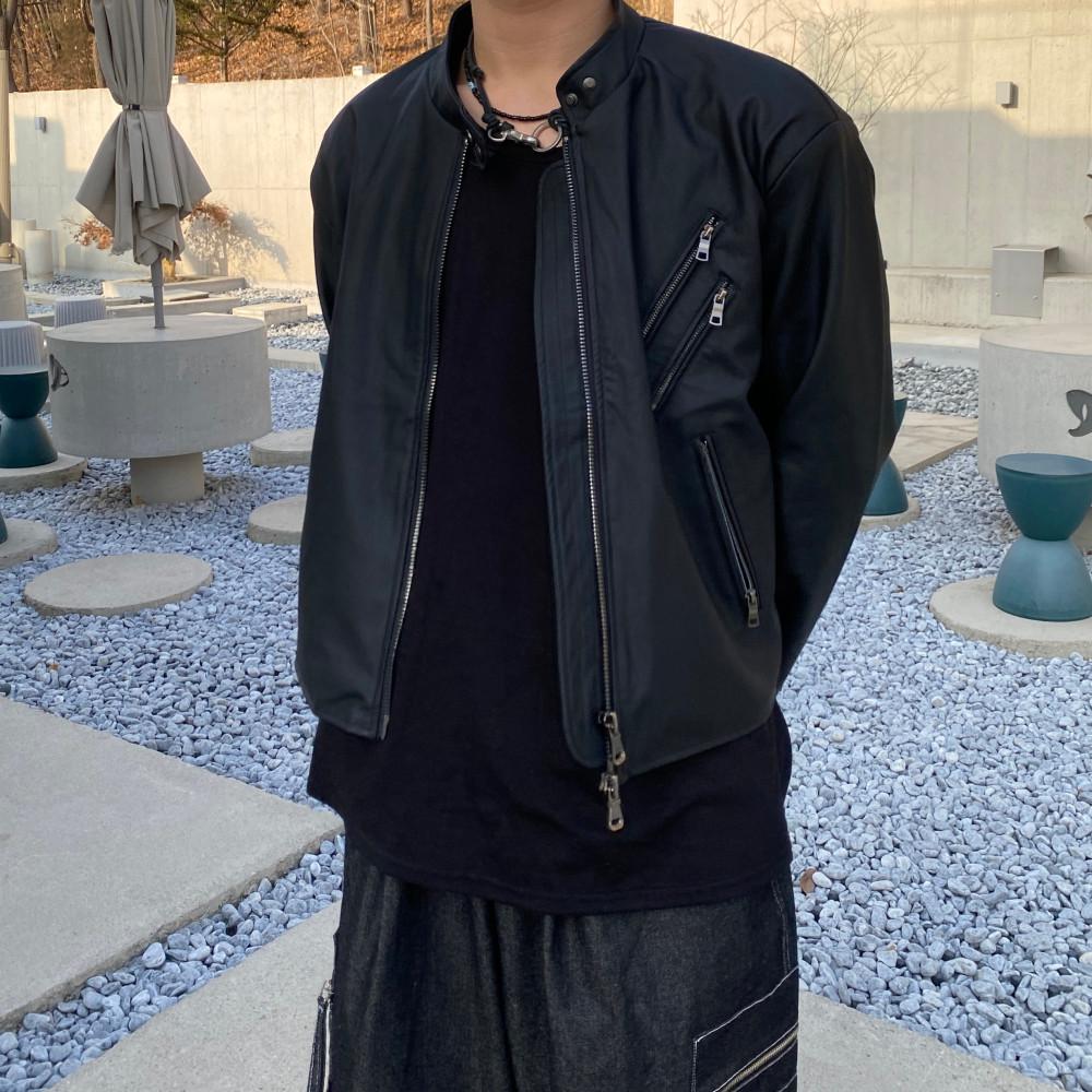 패디드 매트 투웨이 레더자켓 (2C / 블랙,브라운)