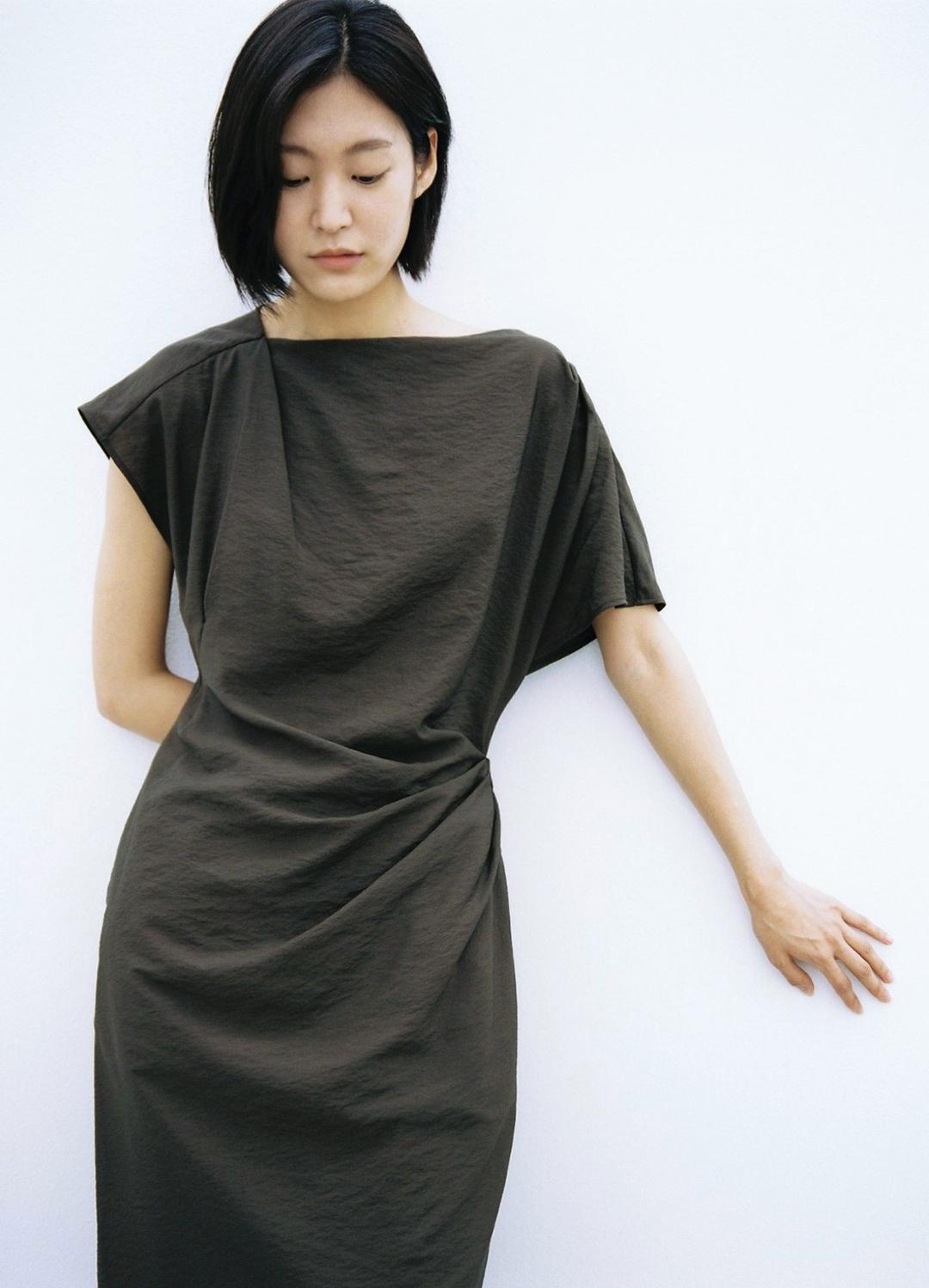 Draped  Dress / Brown