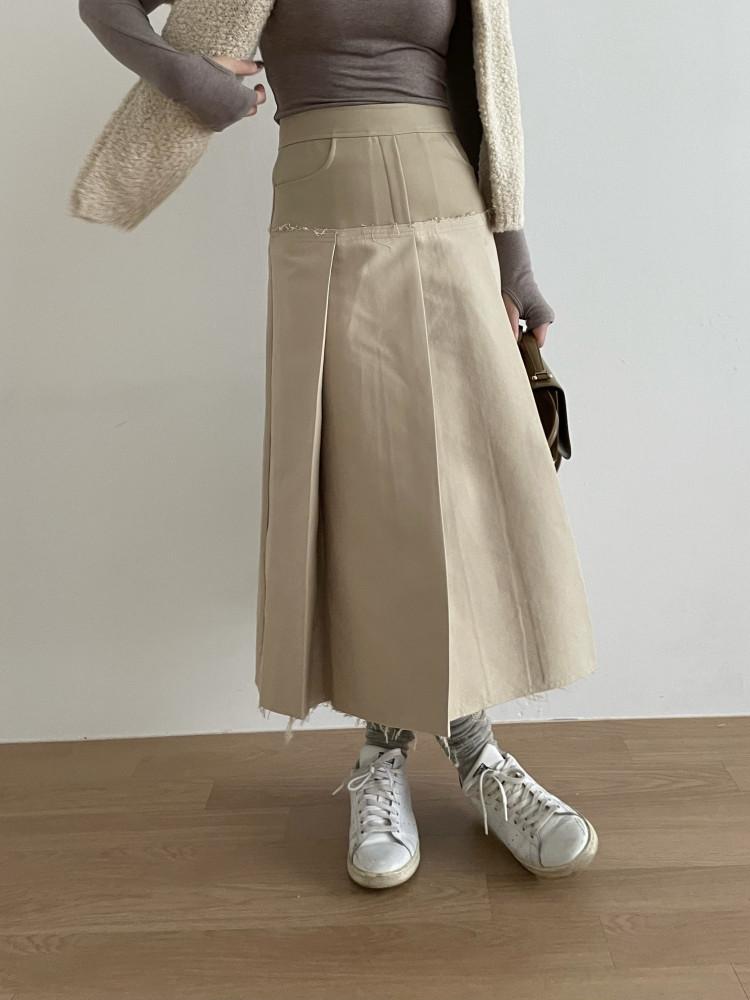 MIX PLEATS SK 믹스 플리츠 롱 스커트