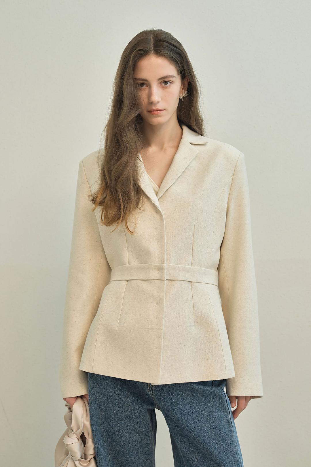 Bellamy Linen Jacket _ Oatmeal