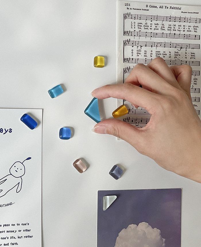 글라스 마그넷 인테리어 냉장고자석 20p