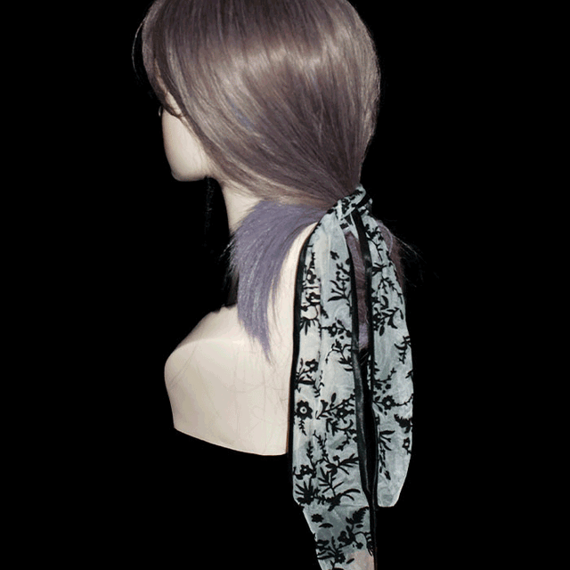 mesh flower scarf [꽃 타이 스카프]