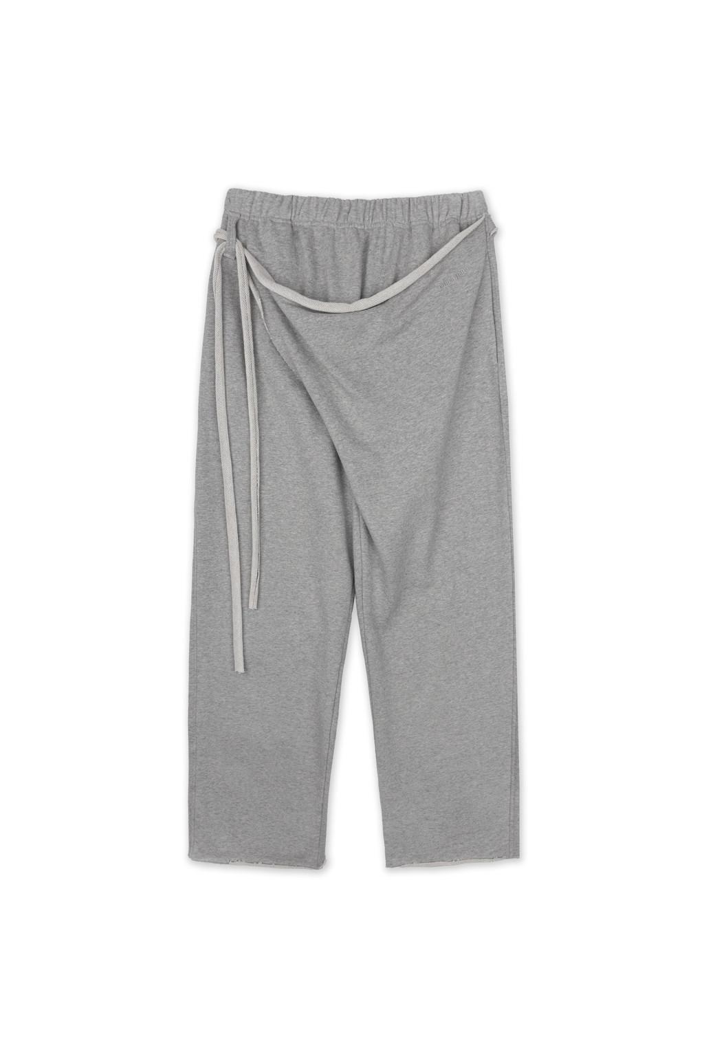 셔링 타이 스웻 팬츠 (그레이)