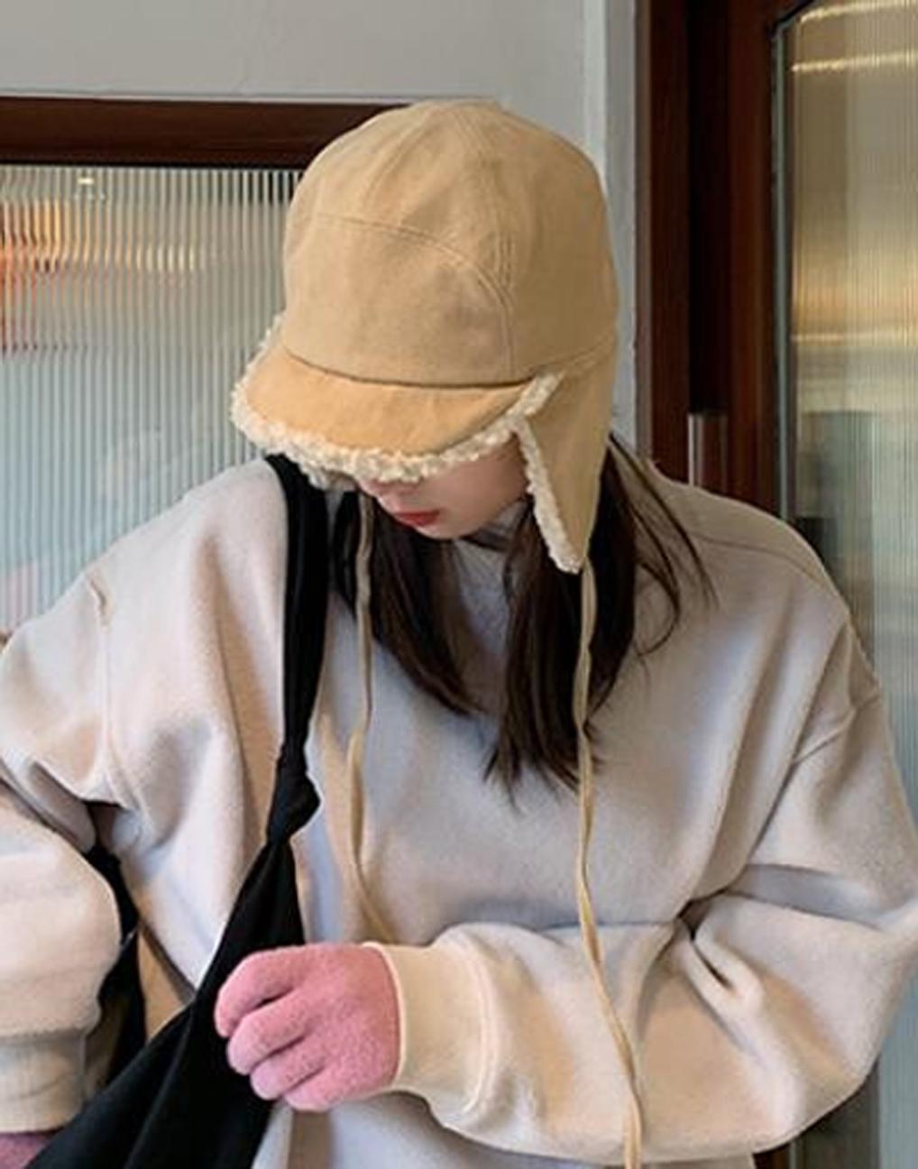 방한모자 테디 군밤 귀달이 털 트래퍼햇 귀마개 방한모 양털 여성 남자 겨울 귀도리 모자