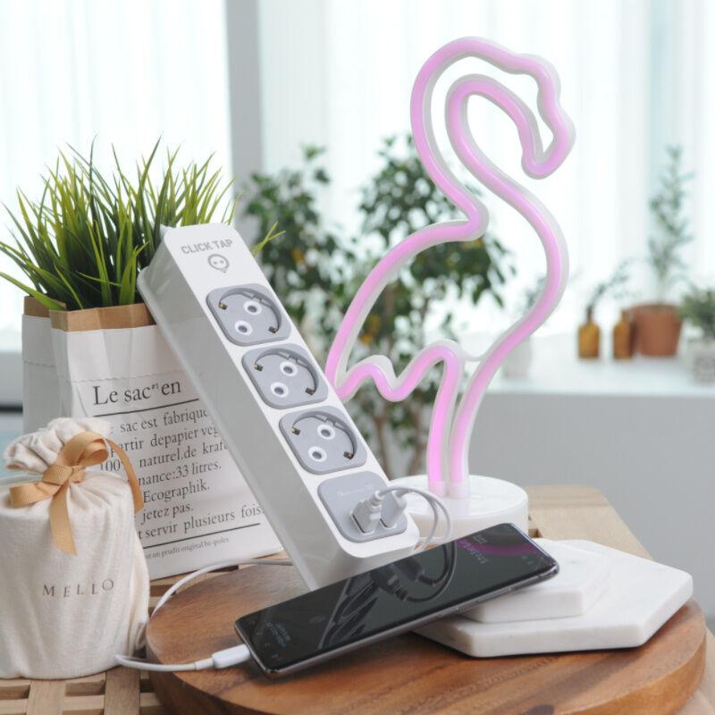 부엉이클릭탭 Q2 USB 3구 1.5m (그레이)