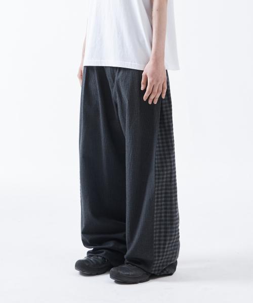 TCM starfish check pants (charcoal)