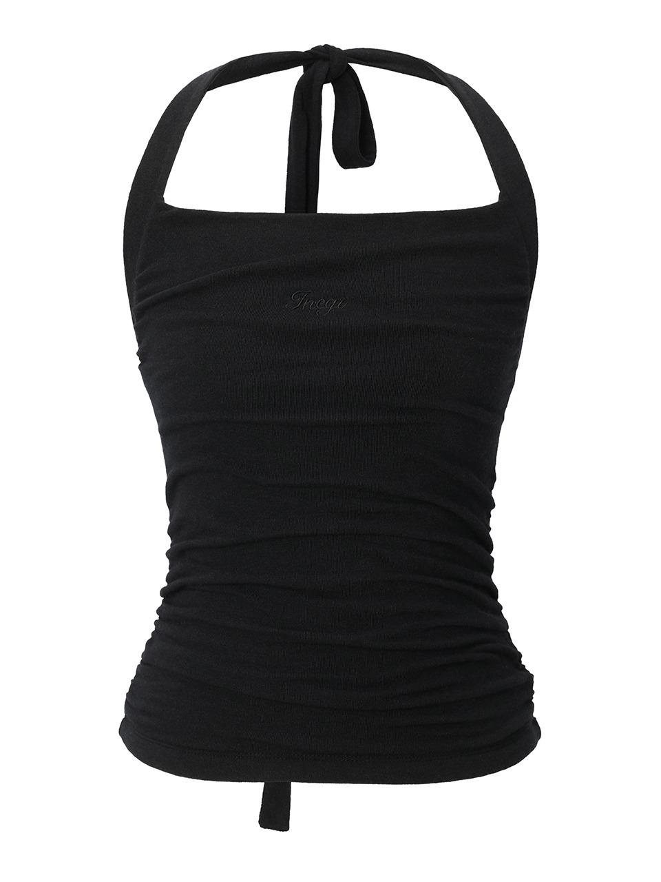 Drape Halter Top (black)