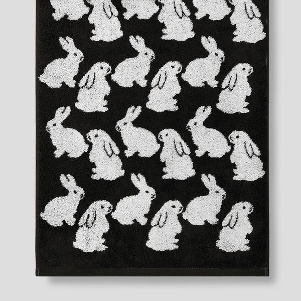 [towelogist x kitty bunny pony]  Little Black Bunnies 40x80cm, 1ea