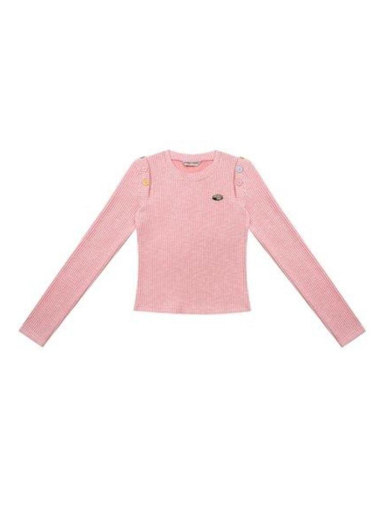 Long sleeve slim knit shirt【s0000003774】