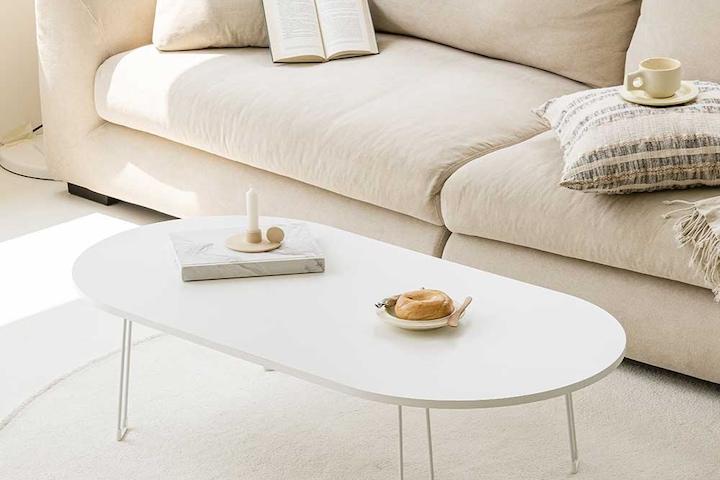 [원데이 7%쿠폰] 블랑 좌식 접이식 상 거실테이블 3size(보호캡 증정)