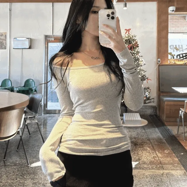 [3colors] 딥 데일리 골지 티