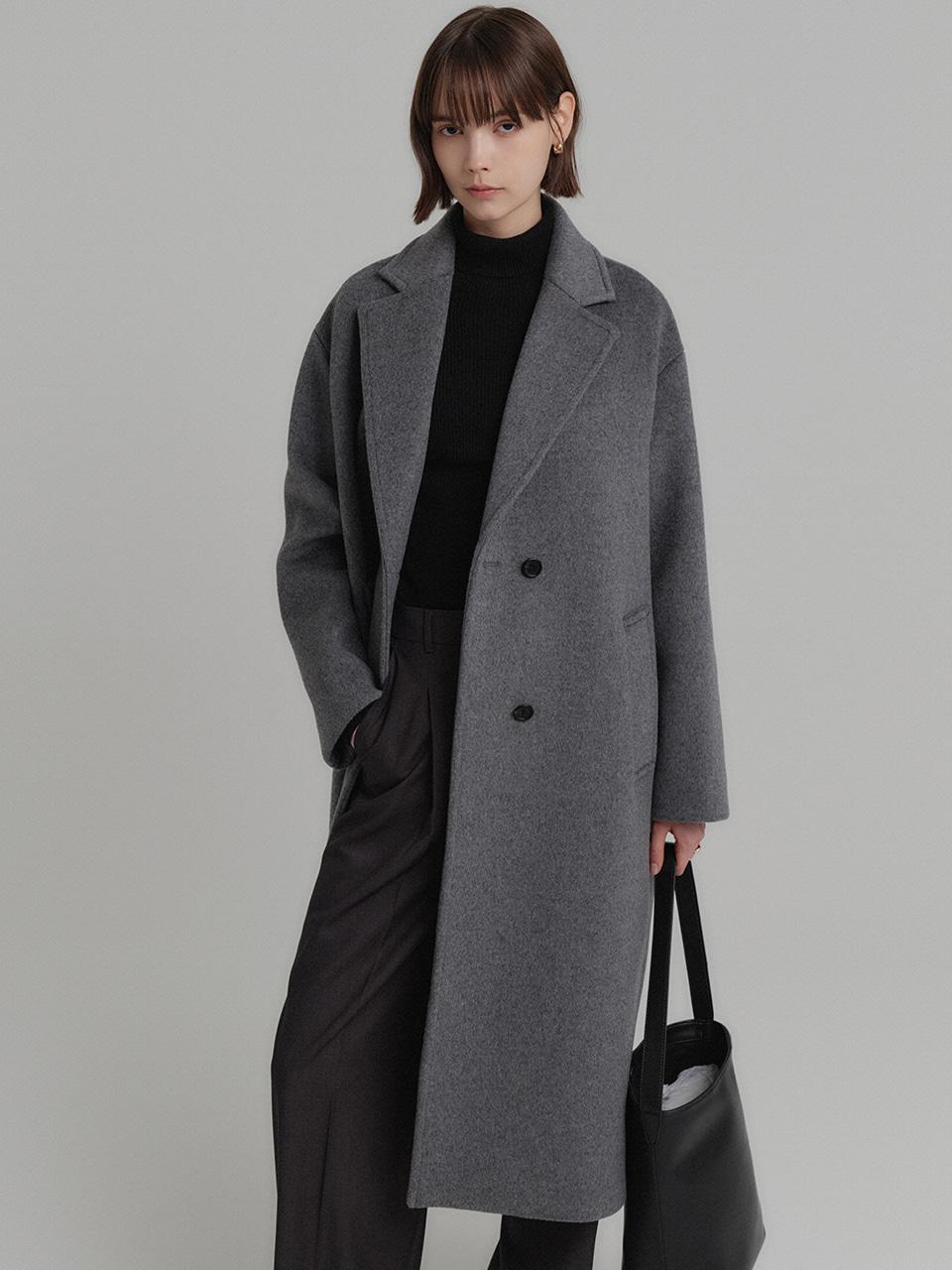 [EXCLUSIVE] 조니 울 싱글 코트_차콜