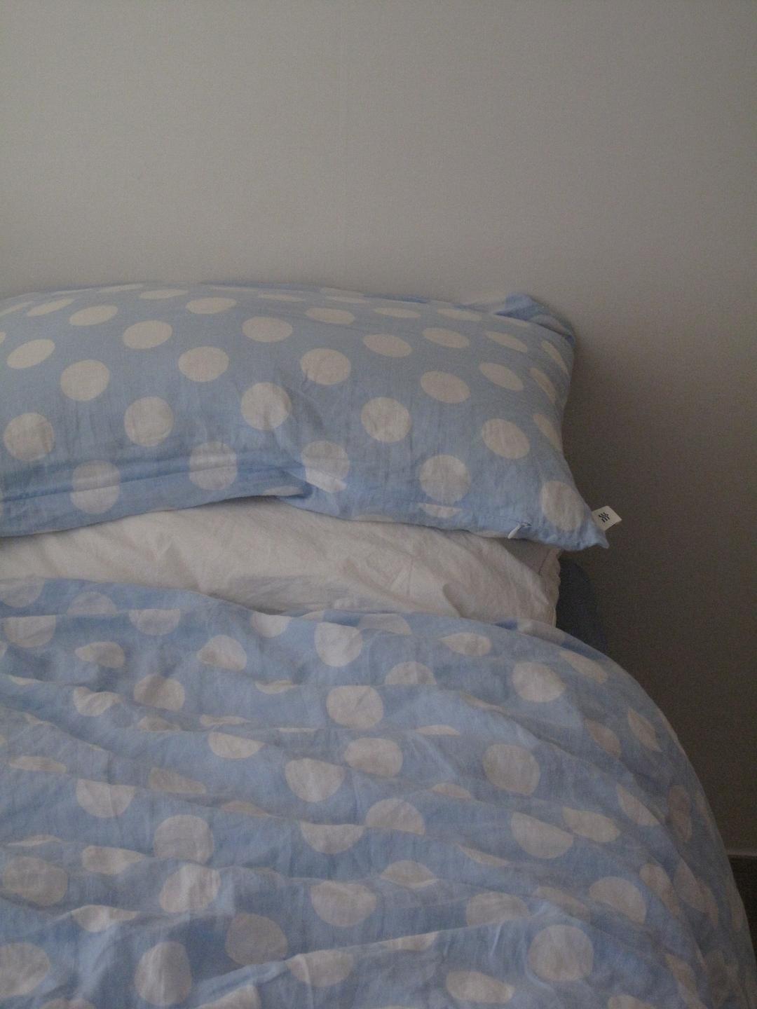 Linen Dot bedding (Sky blue)