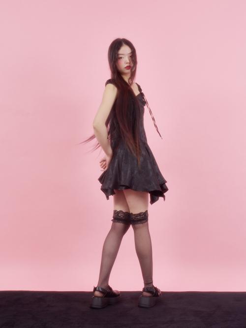 로즈 뷔스티에 드레스 [블랙]