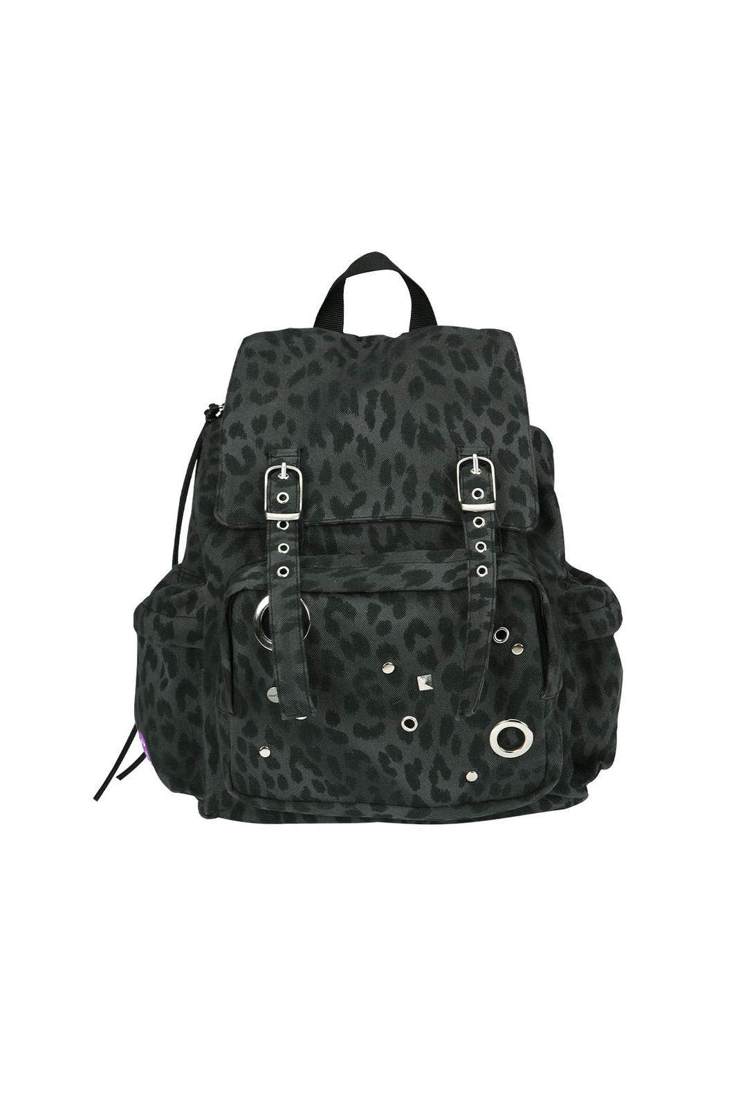 로우 레이아웃 백팩 raw layout backpack (leopard charcoal)