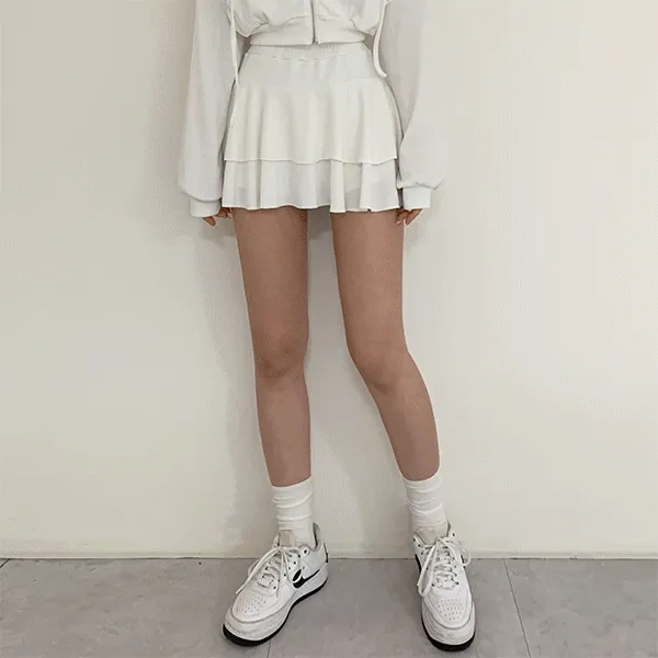 【빅사이즈/L-5XL/치마단품/당출!】찰랑 쿨 밴딩 캉캉치마반바지(995)데일리 찰랑 트레이닝 편한바지 꾸안꾸 캐주얼 핫팬츠 바캉스 장마바지 하프팬츠 국내제작