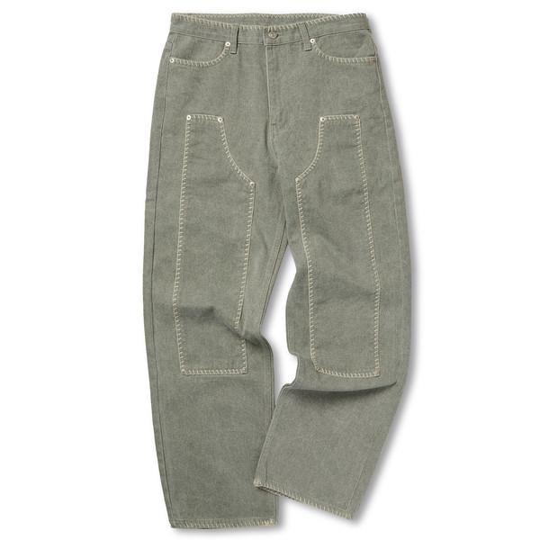 Blanket Stitch Pigment Carpenter Pants (KHAKI)
