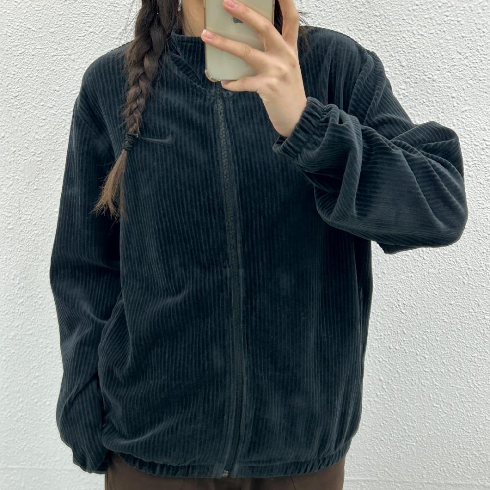 나이키 스우시 블랙 벨벳 집업 s