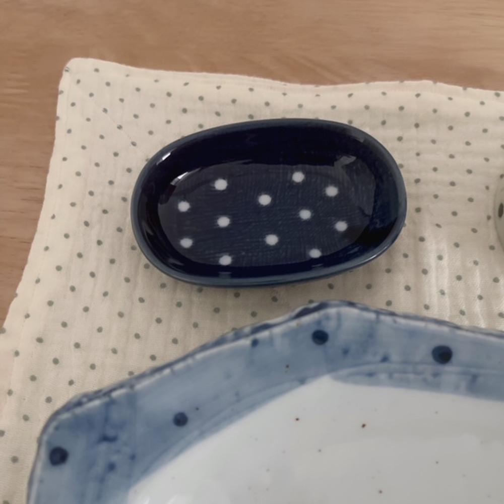 [bakha] blue dot mini bowl | 블루 도트 종지