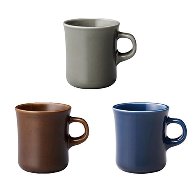 킨토 슬로우 커피 머그 400ml 그레이 네이비 브라운