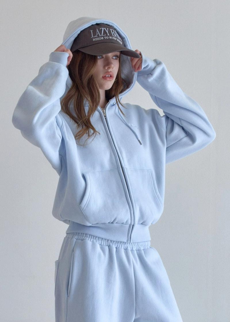 LAZYZ - Slow Mellow Daily Zip Up Hoodie (5color)