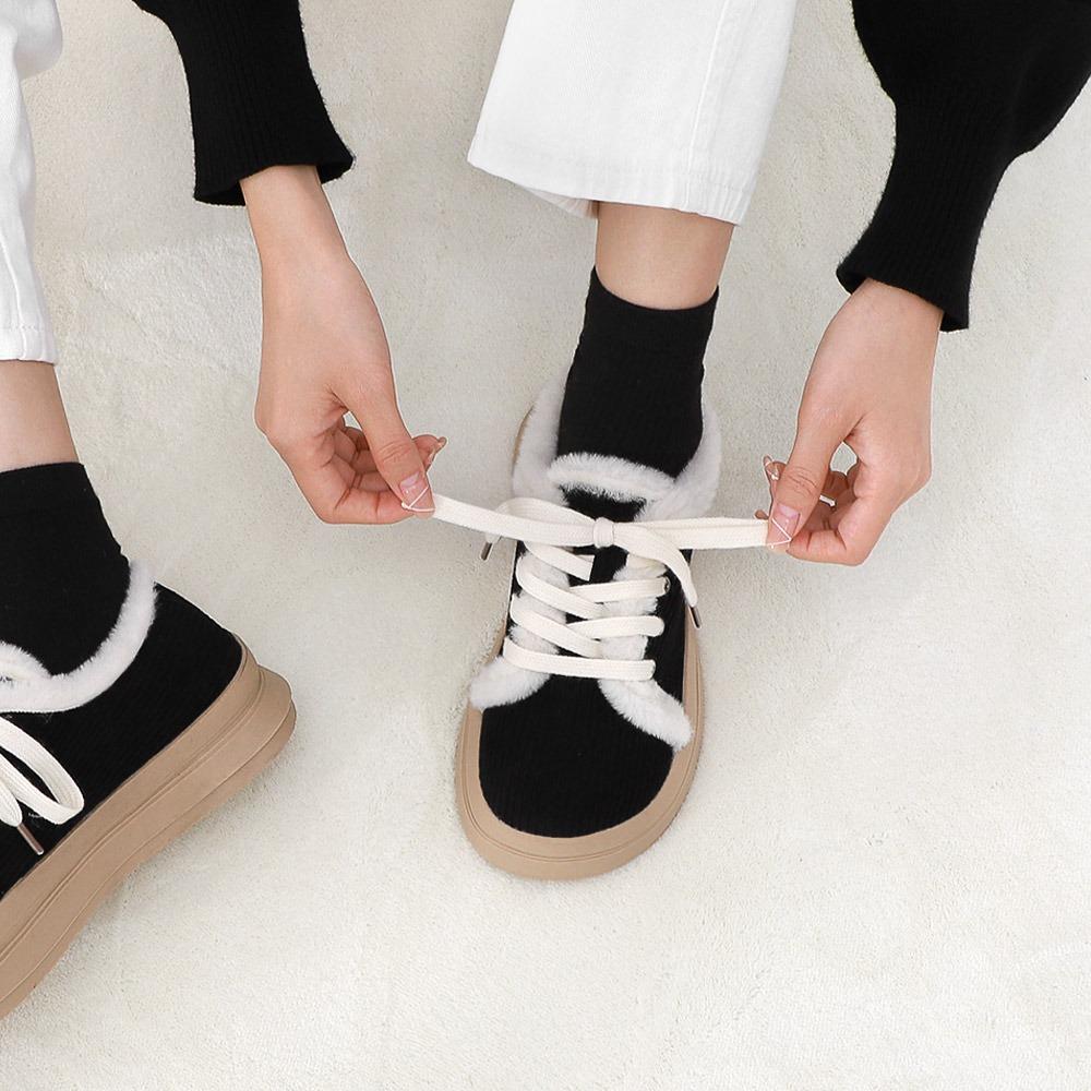 코듀로이 레이스업 퍼 스니커즈(4.0cm/기모안감) 11372 ♡2차완판♡