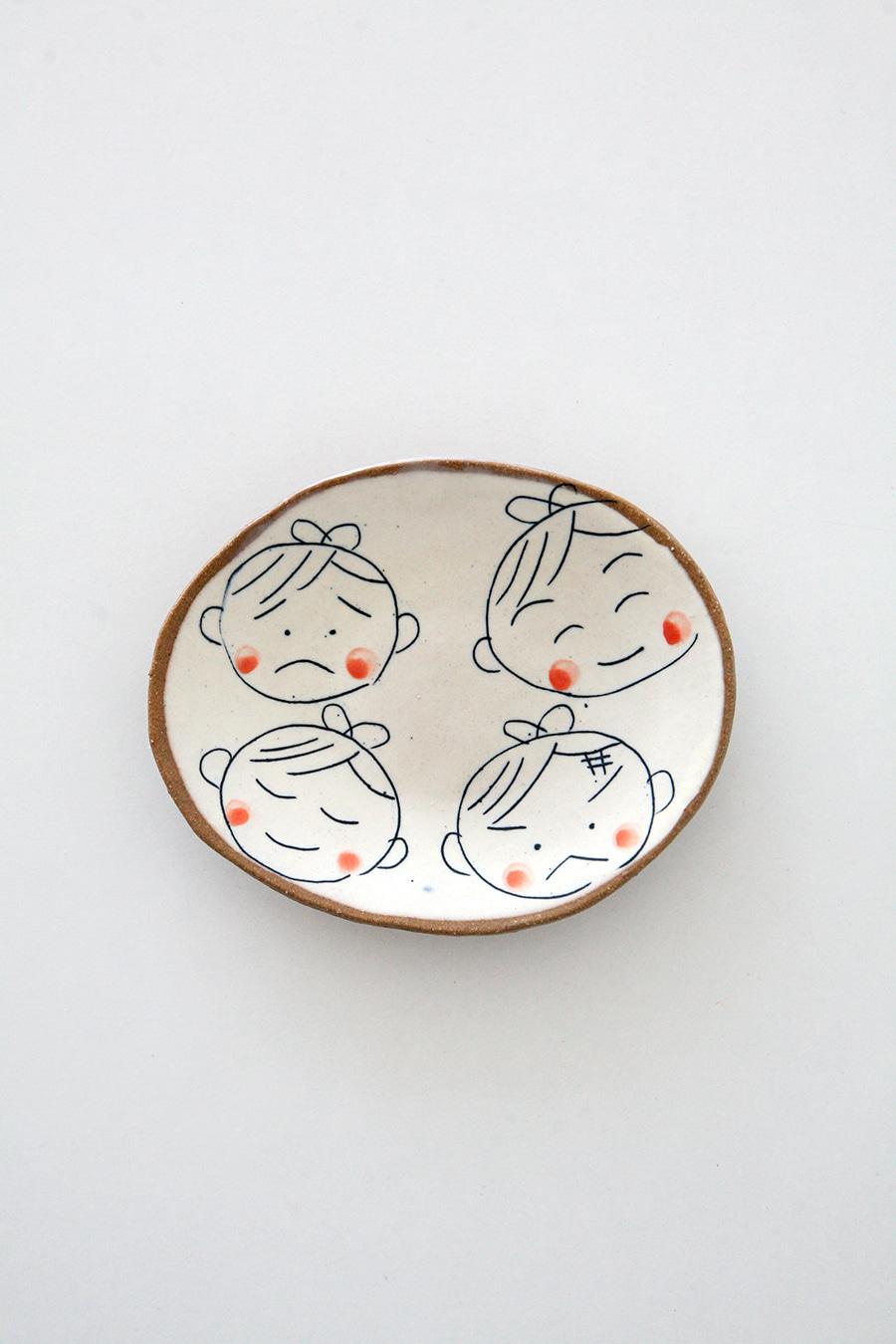 마루이 세토 얀챠 소녀 디저트 접시