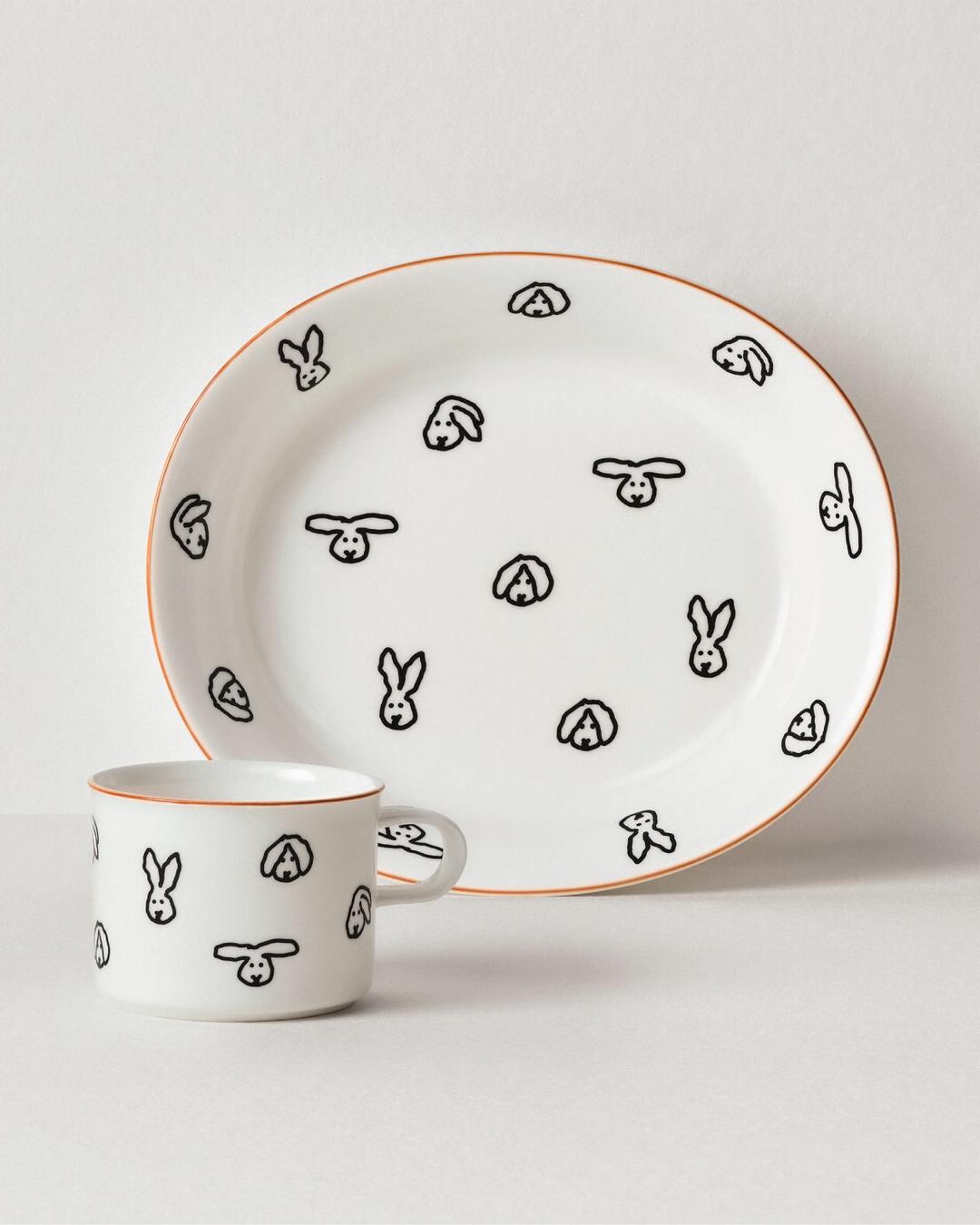 버니버니 머그컵 + 오벌 보울 세트 BUNNY BUNNY MUG(M) + OVAL BOWL SET