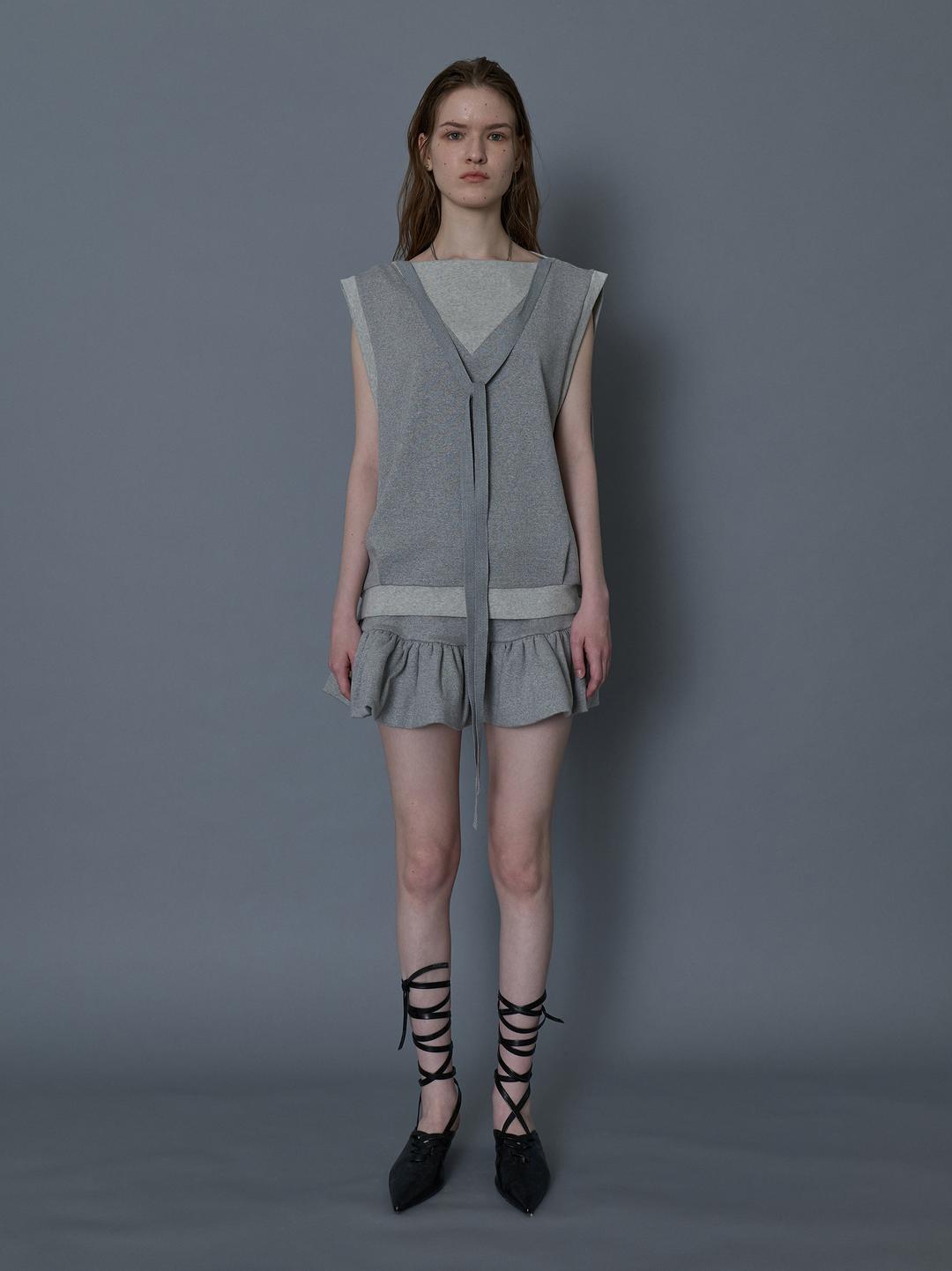 Mini Puff Skirt_Gray
