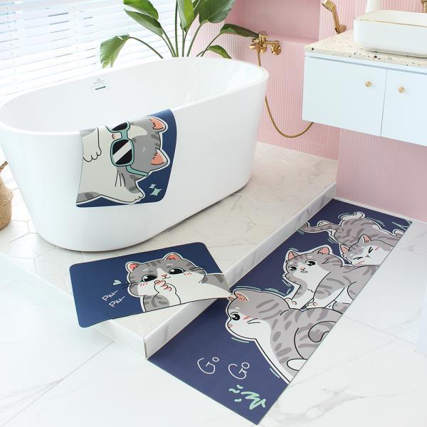 [1+1] 빨아쓰는 규조토 발매트 욕실 주방 매트 귀요미 시리즈