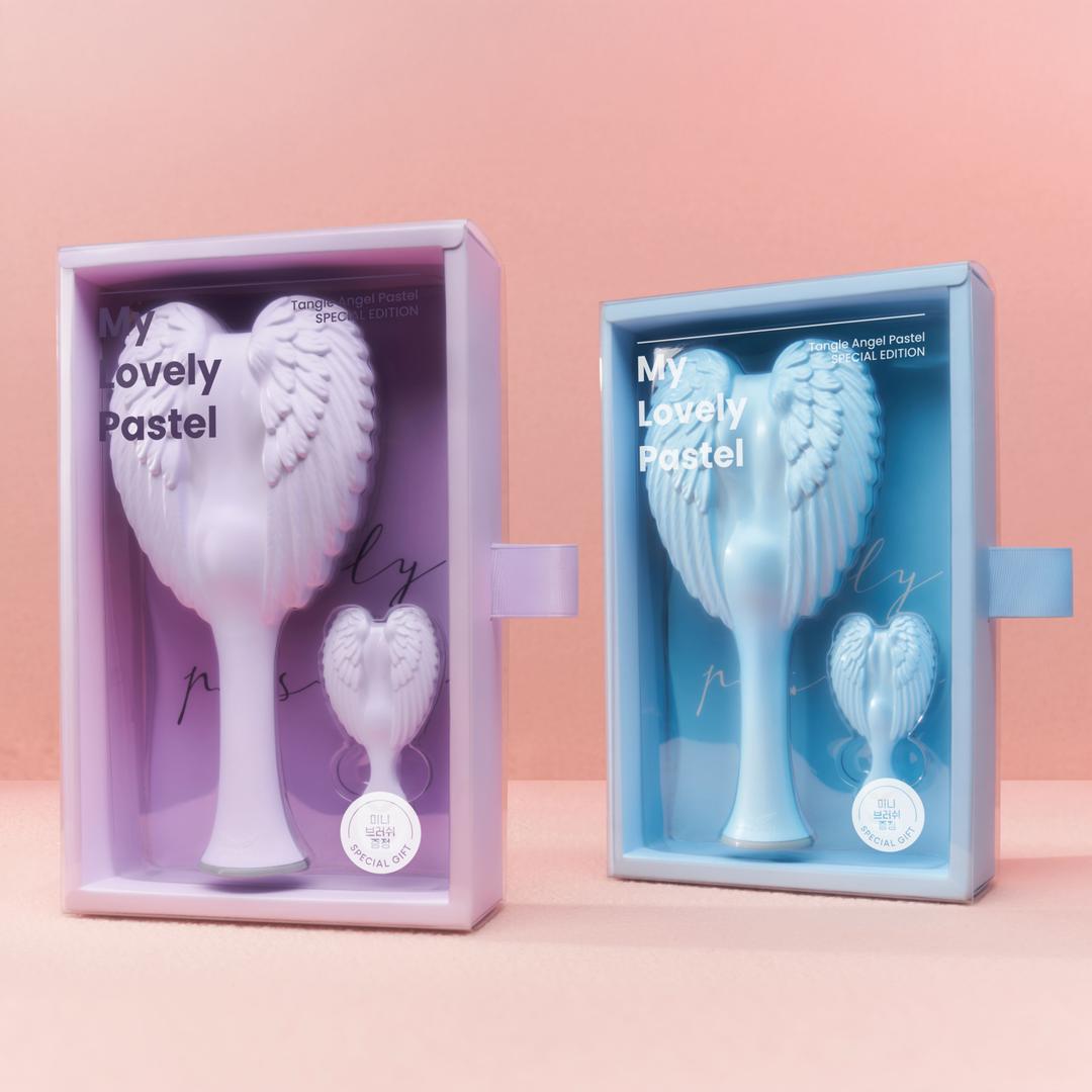 [단독/선물포장] 파스텔 베이비 Me&mini me 헤어 브러쉬 선물 세트