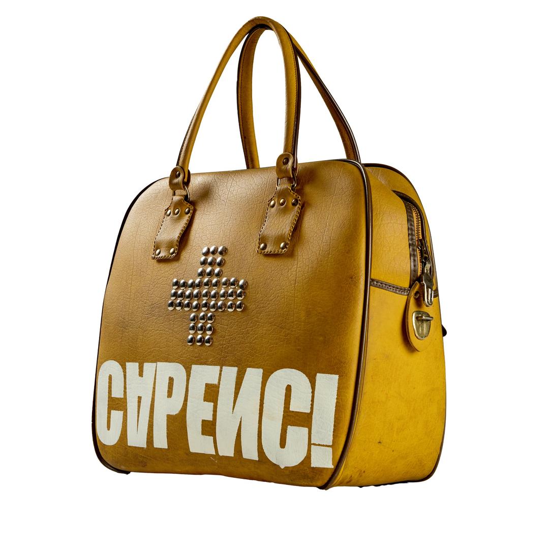 YELLOW CROSS LEATHER BAG