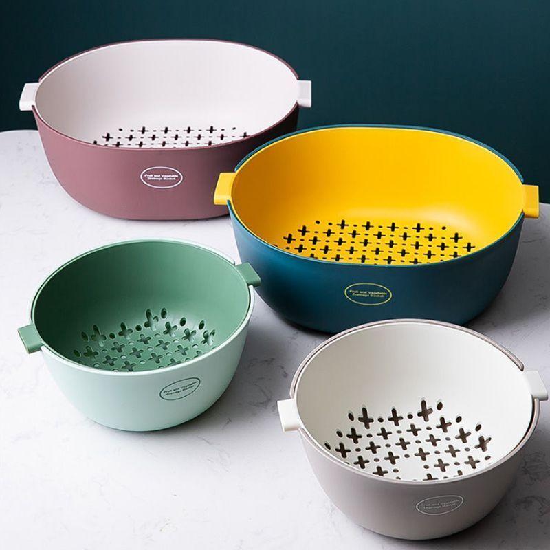 윈프라이스 물빠짐 투톤 믹싱볼 채반