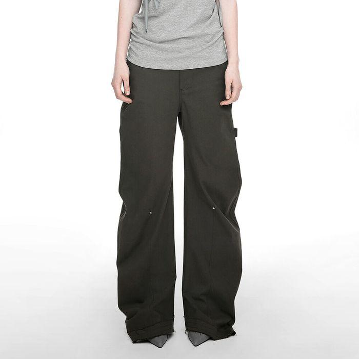 RAWCUT CURVED PANTS (UNISEX) KHAKI