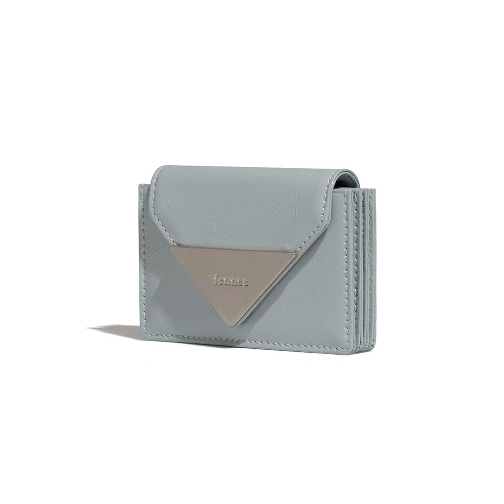 CRINKLE TRIANGLE ACCORDION POCKET PLUS D - MID GREY