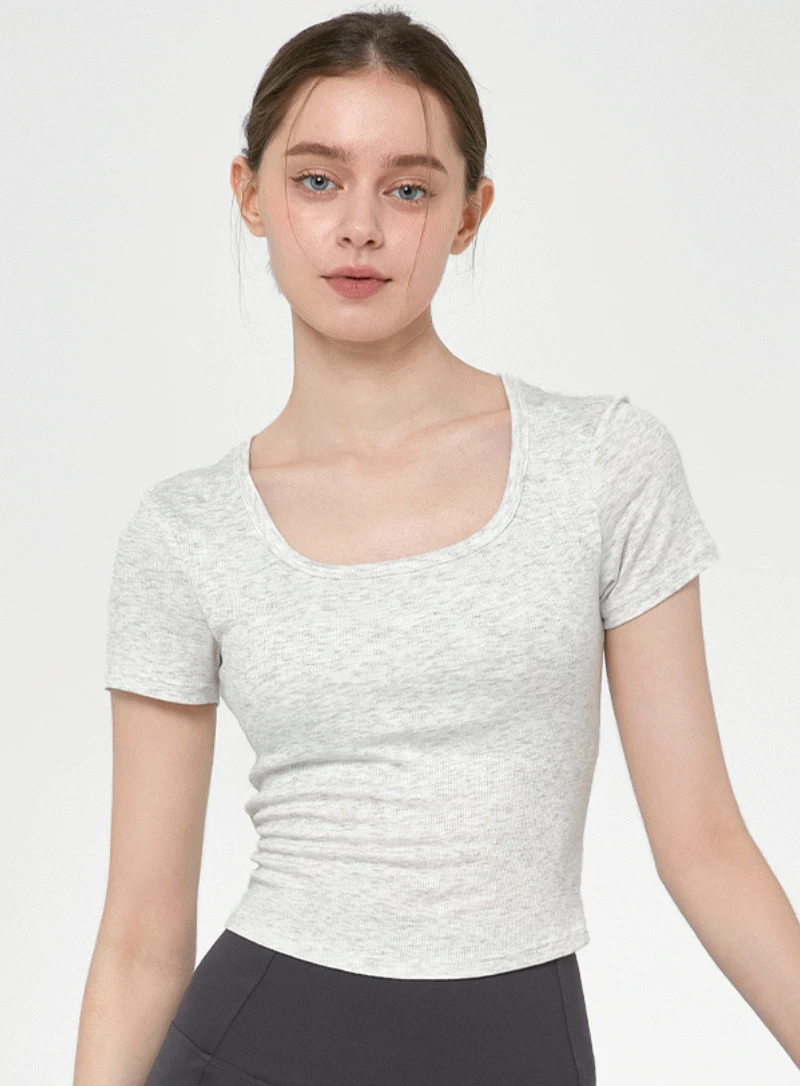 에바 백 버튼 숏슬리브 탑 (2colors)