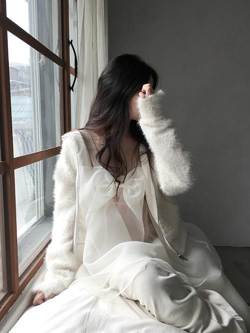 snow fur zip-up, 3color