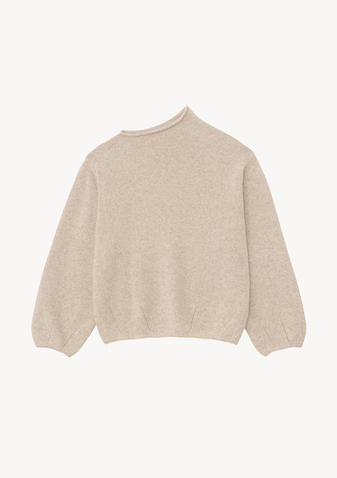 Oblique Neck Knit in Beige