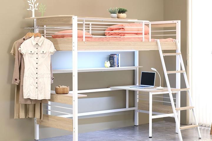 북카페W 하프 책상 침대 프레임 (싱글/수퍼싱글)